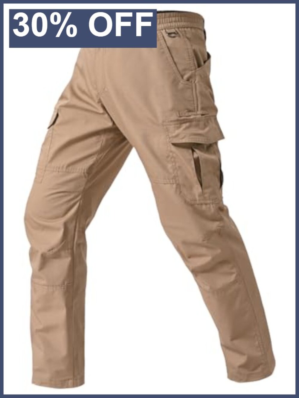 Men's Cargo Work Pants Durable Ripstop Tactical with 7 Pockets Water Resistant
